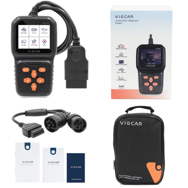 

Diagnostic Tool Scanner Viecar VP102 2in1 OBD2 Scanner For Cars And Trucks