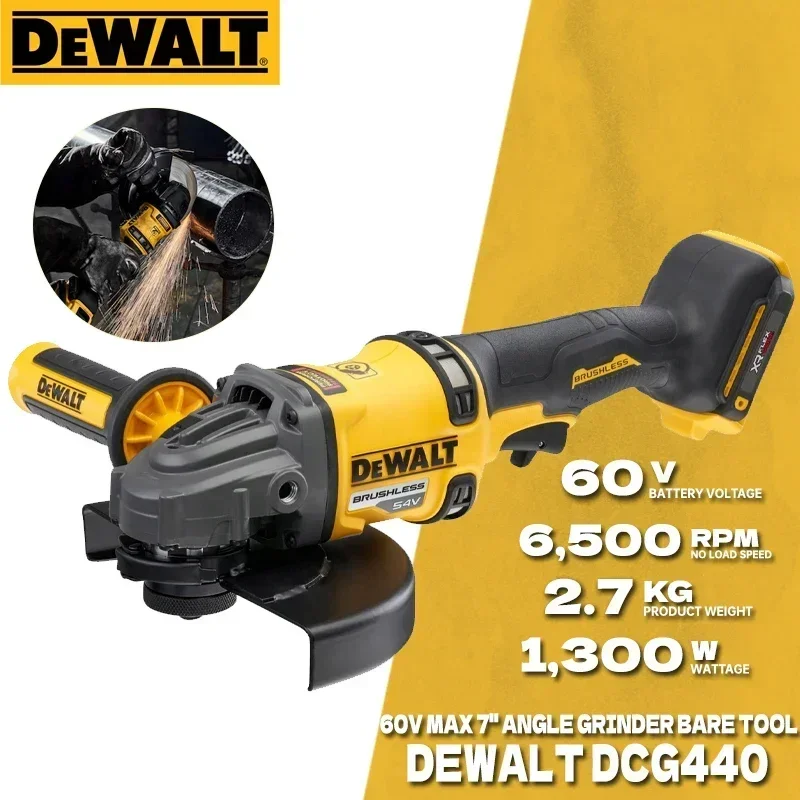 

DEWALT DCG440B Бесщёточная угловая шлифовальная машина 7 дюймов