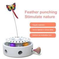 cat toys funny exercise toy smart interactive pet toy electric rotating kitten toys with butterfly cat teaser toy