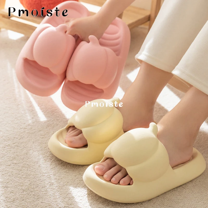 Slippers for Women Platform Cute Pumpkin Summer Shoes Woman Soft Designer Slides Non-slip 2023 New EVA Slipper Indoor