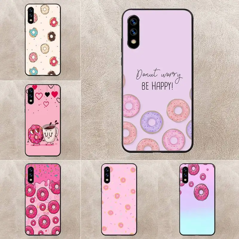 

Cute Cartoon Donut Phone Case For Huawei G7 G8 P7 P8 P9 P10 P20 P30 Lite Mini Pro P Smart Plus Cove Fundas