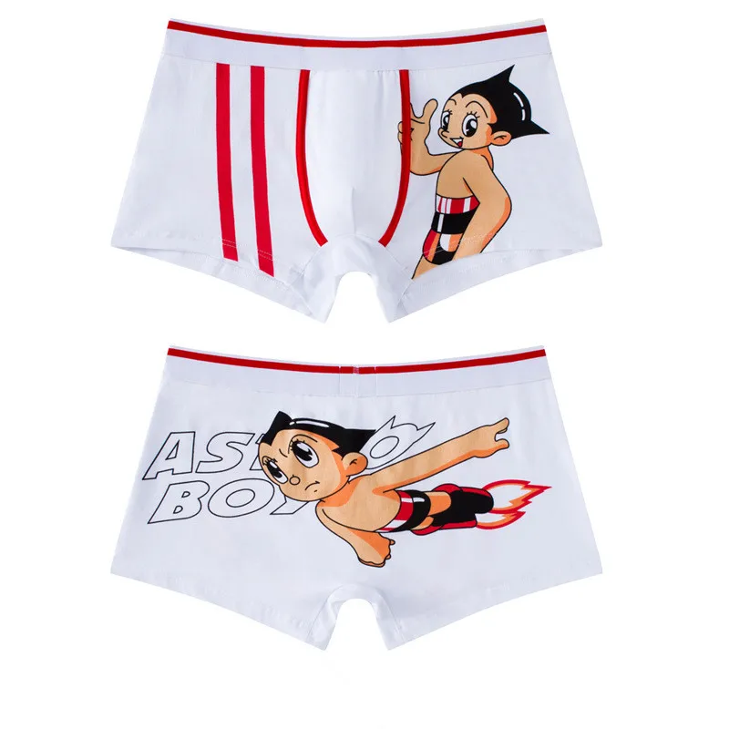 

Мужские трусы для косплея Tetsuwan Mighty Atom Astroboy, мужские хлопковые трусы, дышащие забавные мужские трусы, нижнее белье