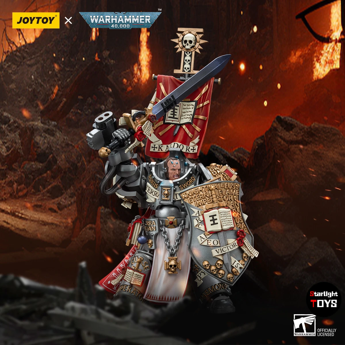 Фото JOYTOY 1/18 Фигурка Warhammer 40K Grey Knights Kaldor Draigo Модель игрушки в подарок №2