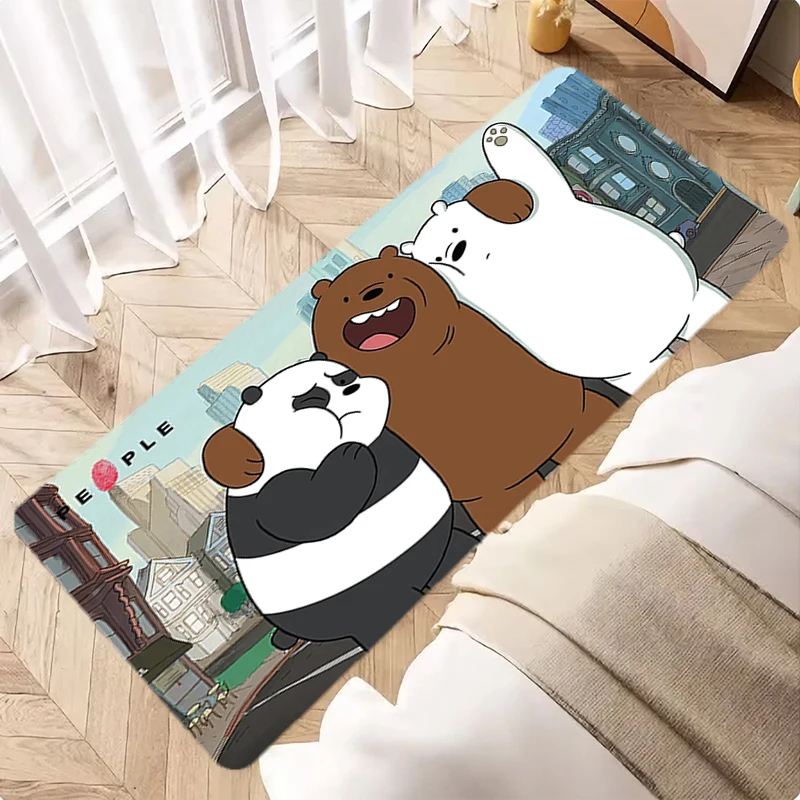 

Three Bears Kawaii Rug Doormat Entrance Door Mat Floor Mats Kitchen Decoration Rugs Carpet Living Room Doormats Home Foot Bath