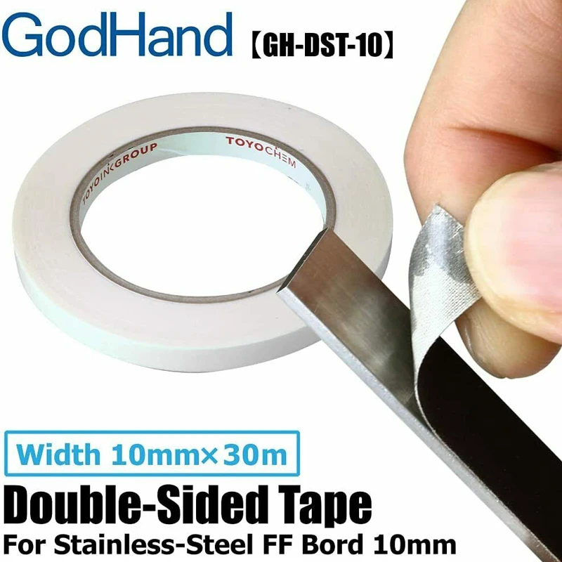 

Двусторонняя лента GodHand GH-DST-10 (ширина 10 мм) для мини-инструмента из нержавеющей стали FF Board Hobby