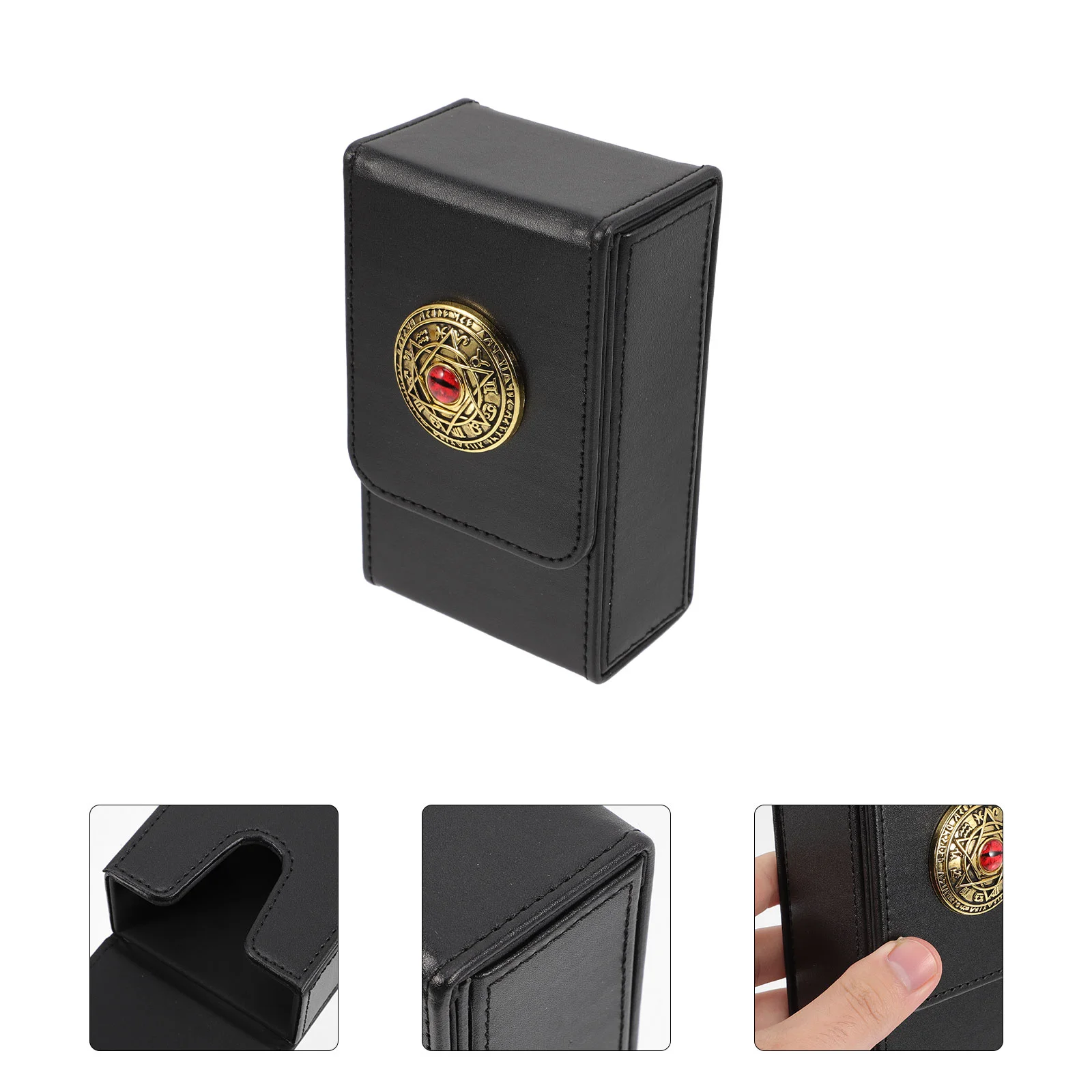 

Tarot Box Case Storage Holder Deck Organizer Display Lighted Container Game Playing Boxes Collection Baseball Poker Pouch Pu