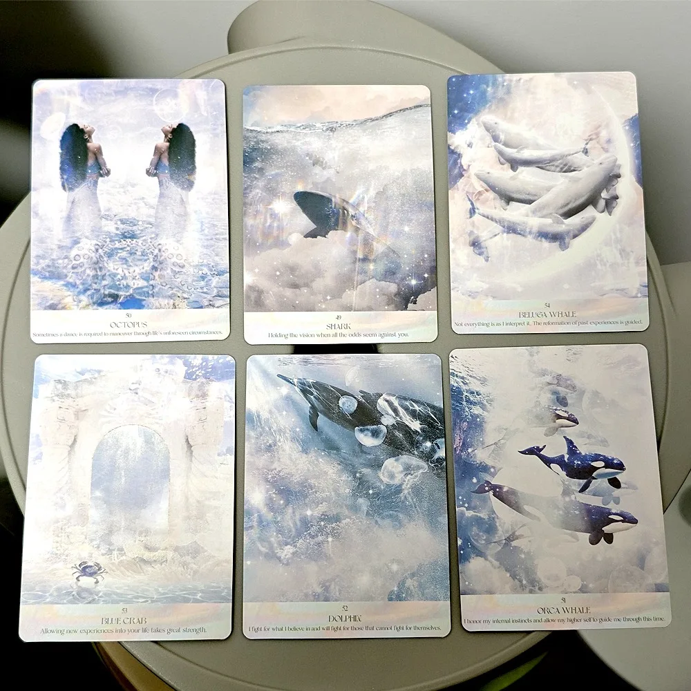 Колода Oracle с соленой водой 10 4*7 3 см 55 шт. Карты Help Clarify The World вокруг более глубокой
