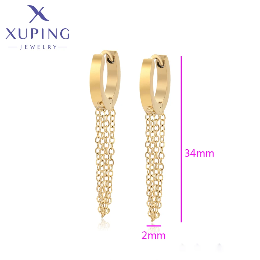 Серьги-кольца Xuping из нержавеющей стали