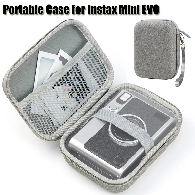 

Портативный ударопрочный чехол для Instax Mini EVO Link принтер универсальная сумка для хранения камеры с сетчатым карманом на запястье