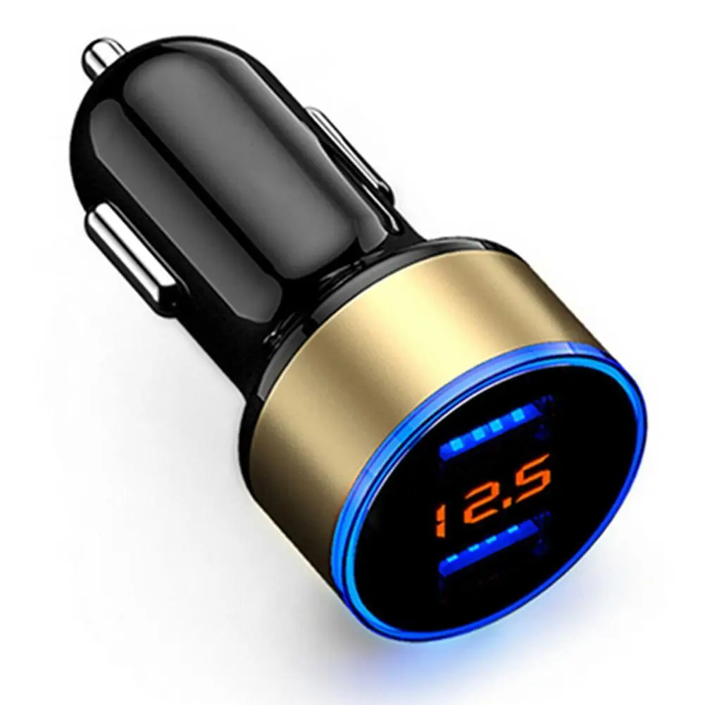 

3.1A Dual USB Port LCD Display Qucik Car Auto Mobile Phone Quick Port USB Fast Charger Adapter Fast Charge 12-24V For Motorcycle