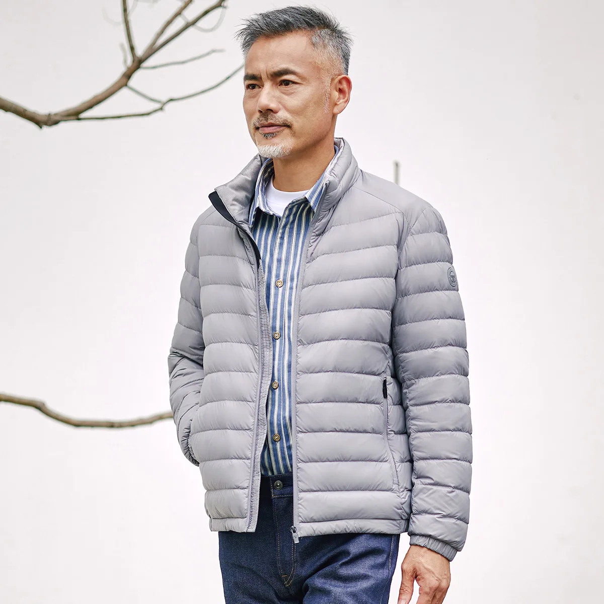 TANBOER Daddys Favorite Foldable Winter Lightweight Packable Men's Duck Down Filled Puffer Jackets TF216201-1