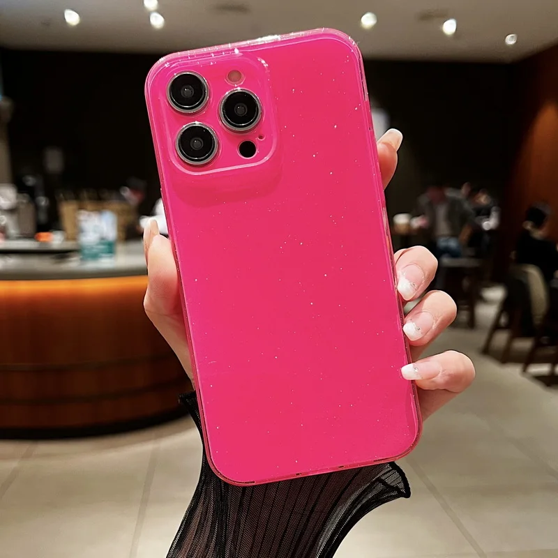 Роскошный блестящий чехол для телефона iPhone 14 Pro Max 13 12 11 обтягивающий противоударный мягкий тонкий чехол из жидкого силикона