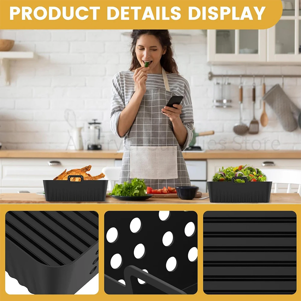 Силиконовая фритюрница для Ninja SL401 2 шт. двойная корзина XL многоразовые подкладки