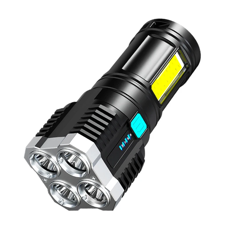 

ZK30 4-core Led Multi-functional Bright Flashlight COB Side Light Outdoor Portable Home USB Rechargeable Flashlight