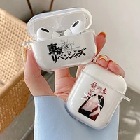 anime tokyo revengers earphone case for funda airpods 1 2 3 pro cover manjiro sano ken ryuguji transparent soft silicone cases
