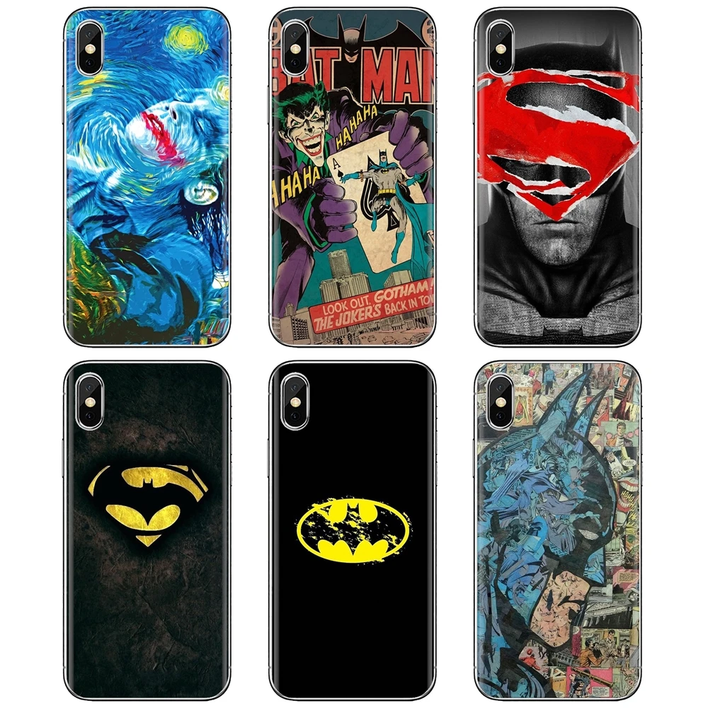 Для iPhone 10 11 12 13 Mini Pro 4S SE 5C 6 6S 7 8 X XR XS Plus Max 2020 мягкий чехол с принтом Dc Comics Batman Joker super