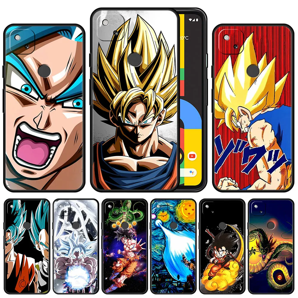 

Case Cover for Google Pixel 5a 4a 3 4 XL 5 6 Pro 4G 5G Phone Full Original Coque Armor Dragon Ball Super Z Kid Goku Saiyajin