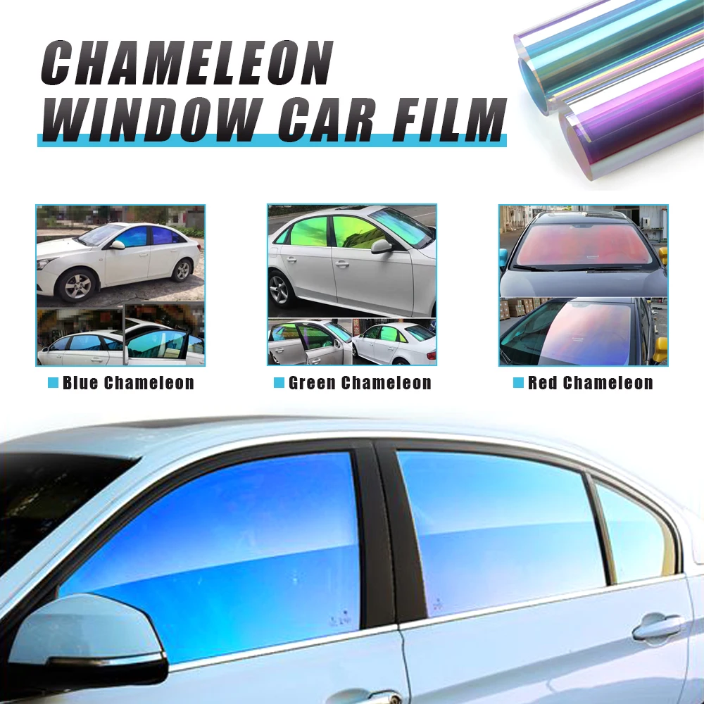 

VLT80 % синий Заводская цена высокое качество авто лобовое стекло Хамелеон затенение окна автомобиля Наклейка на окно Хамелеон пленка на окно