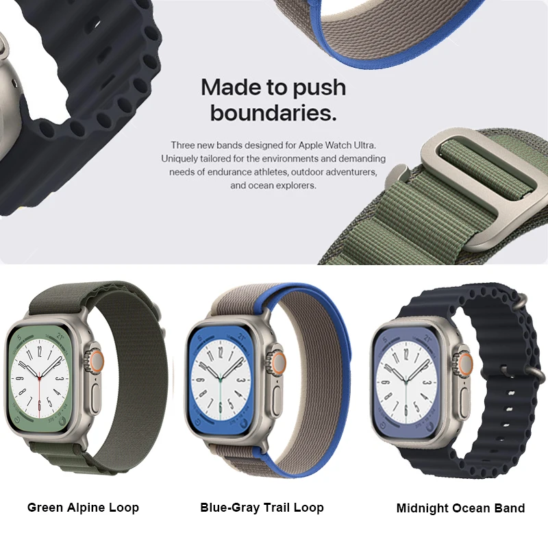 Alpine Loop strap For apple watch bands 49mm 44mm 40mm 45mm 41mm 42  trail loop 3 straps bracelet iWatch Ultra series 7 6 3 se 8