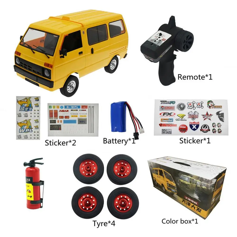 

Wpl D42 Van 1:10 Tj110 Drift Remote Control Car With Sticker Metal Tire Large-angle Steering Children Gifts Play Toys For Boys
