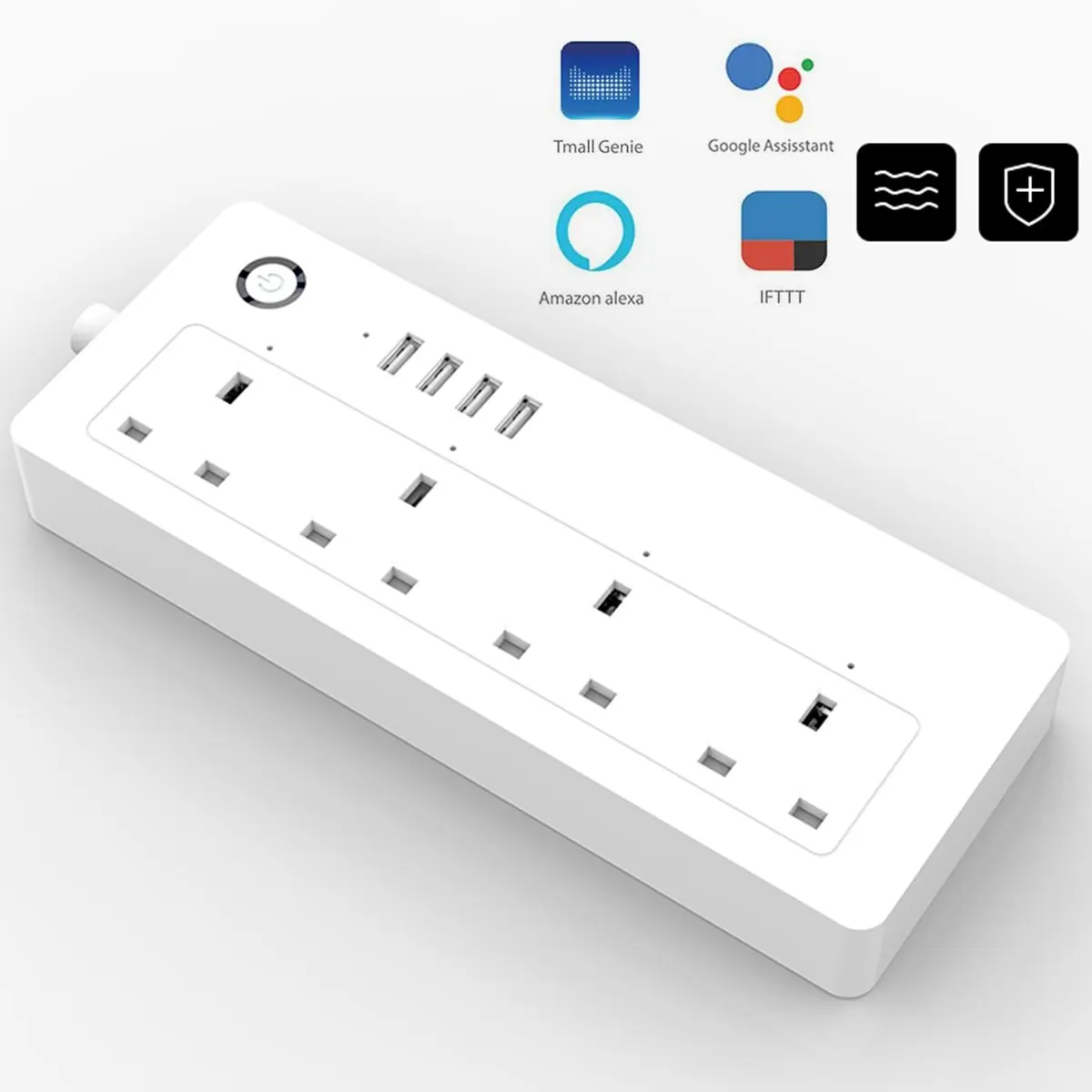 

Play Smart Home Outlet 4 USB & 4 AC Outlets WiFi Plug Timer Smart Power Socket 1