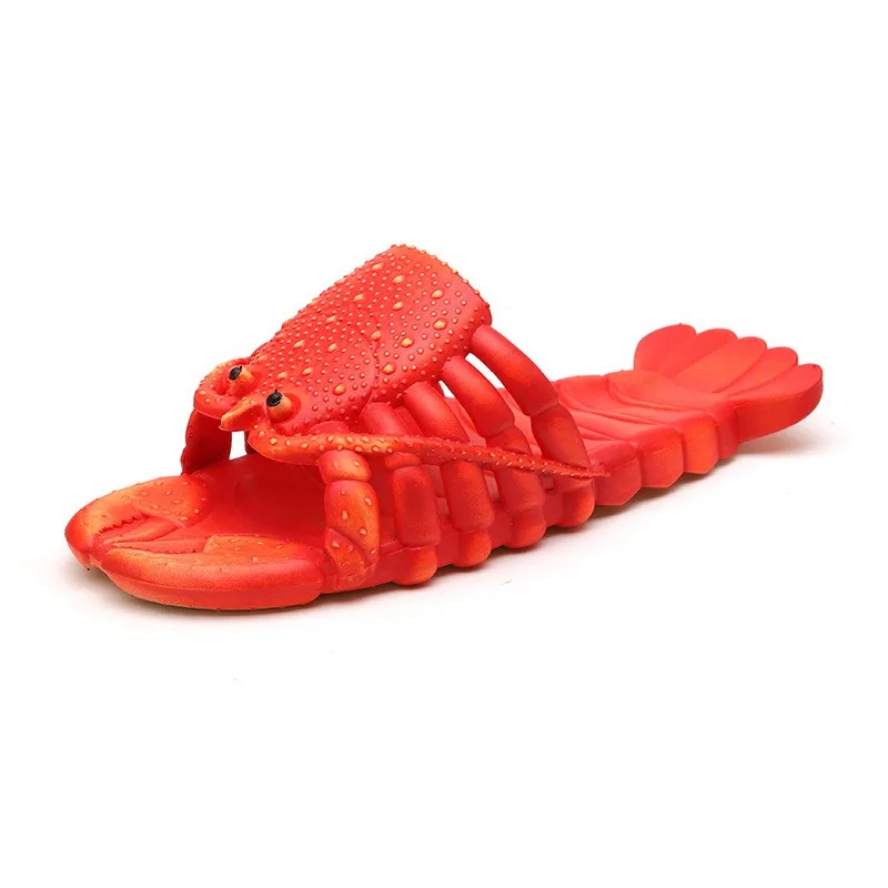 New Slippers for Men and Women Summer Creative Cute Crayfish Kids Slippers To Wear Beach Sandals At Home Simple Style Boutique