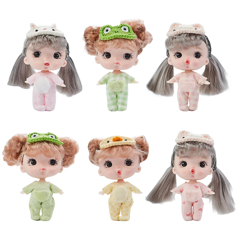 

Кукла OB11 с милым лицом сюрприза, 12 очков, Bjd, Мультяшные пижамы, дневник, несколько выражений, Мини-куклы 10 см, игрушки, подарок для девочек
