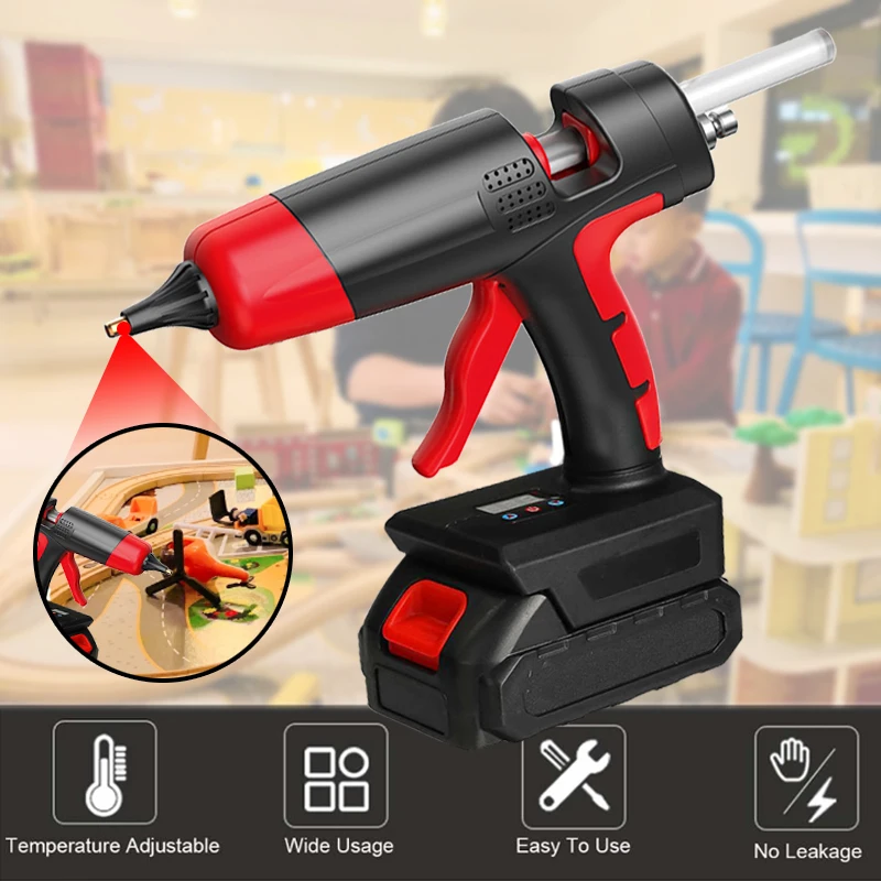 

21V 1000W Cordless Hot Melt Glue Gun for 11mm Glue Stick Rechargeable Li-ion Battery Home DIY Repair Tool with Makita Battery