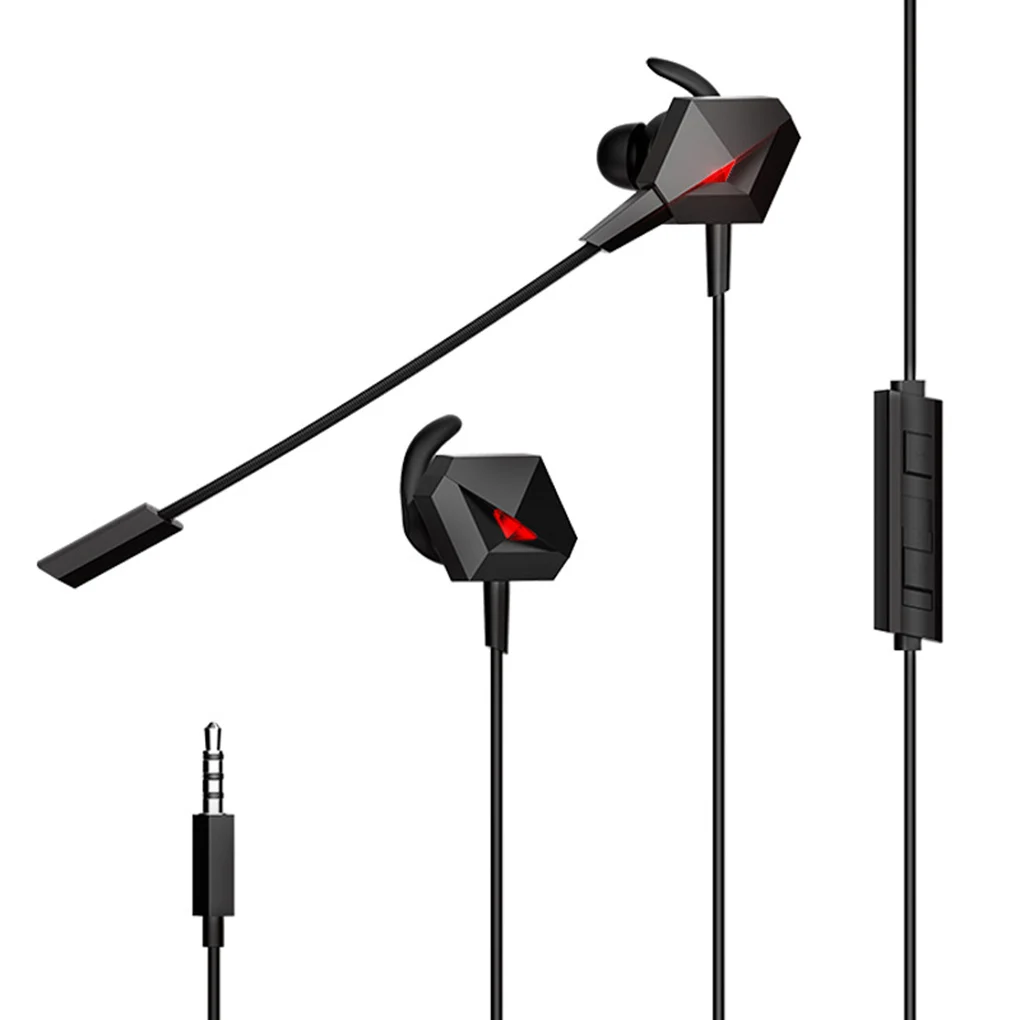 

3.5mm Wired Earphone Microphone with Ear Hook Phone Headphone Mic Music Listening Online Chatting Exercise Headset