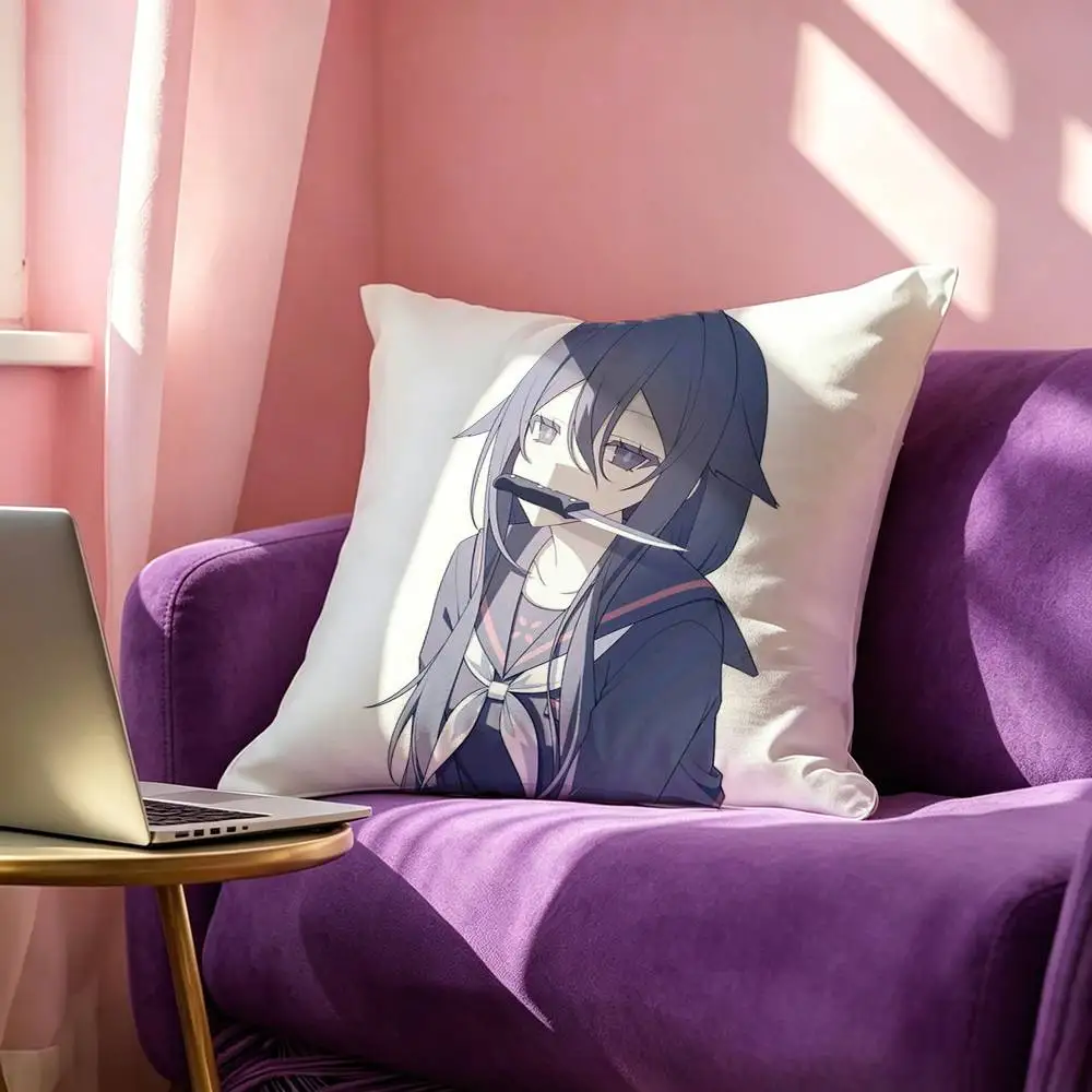 Фото Наволочка Y-Yandere S-Simulator Ayano Aishi с двусторонней печатью, наволочка для спальни, наволочка для дивана, чехол для подушки №2