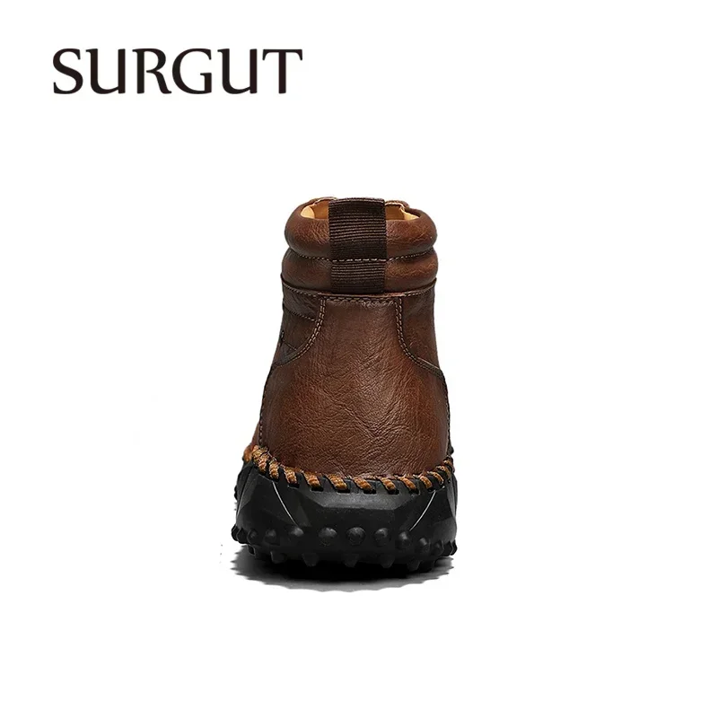 SURGUT/модные осенне-зимние мужские ботинки повседневная винтажная уличная обувь
