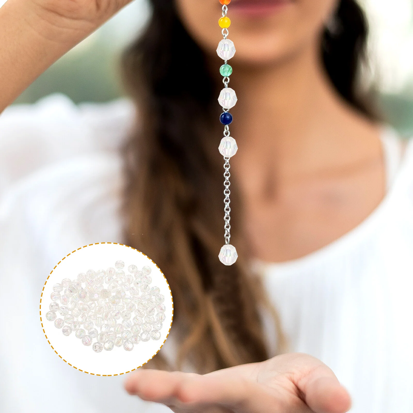 

Стеклянные бусины, небольшие свободные бусины, прозрачные косички для волос, сделай сам, изготовление браслетов, серьги, декоративные