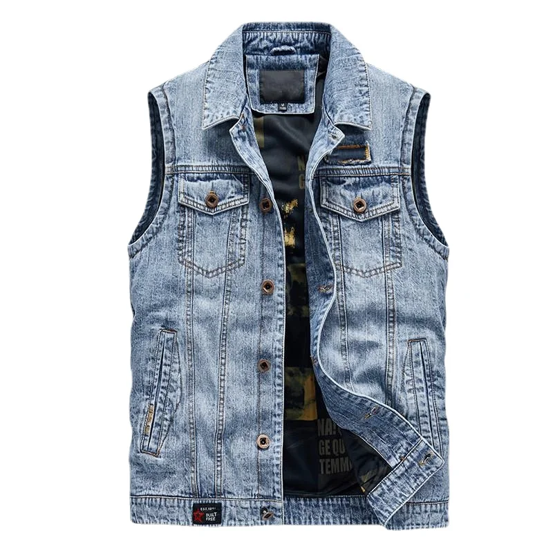 

Осенняя черная джинсовая куртка, жилет, Мужская одежда, брендовая джинсовая куртка без рукавов, Мужская зимняя Военная Повседневная жилетка для мужчин
