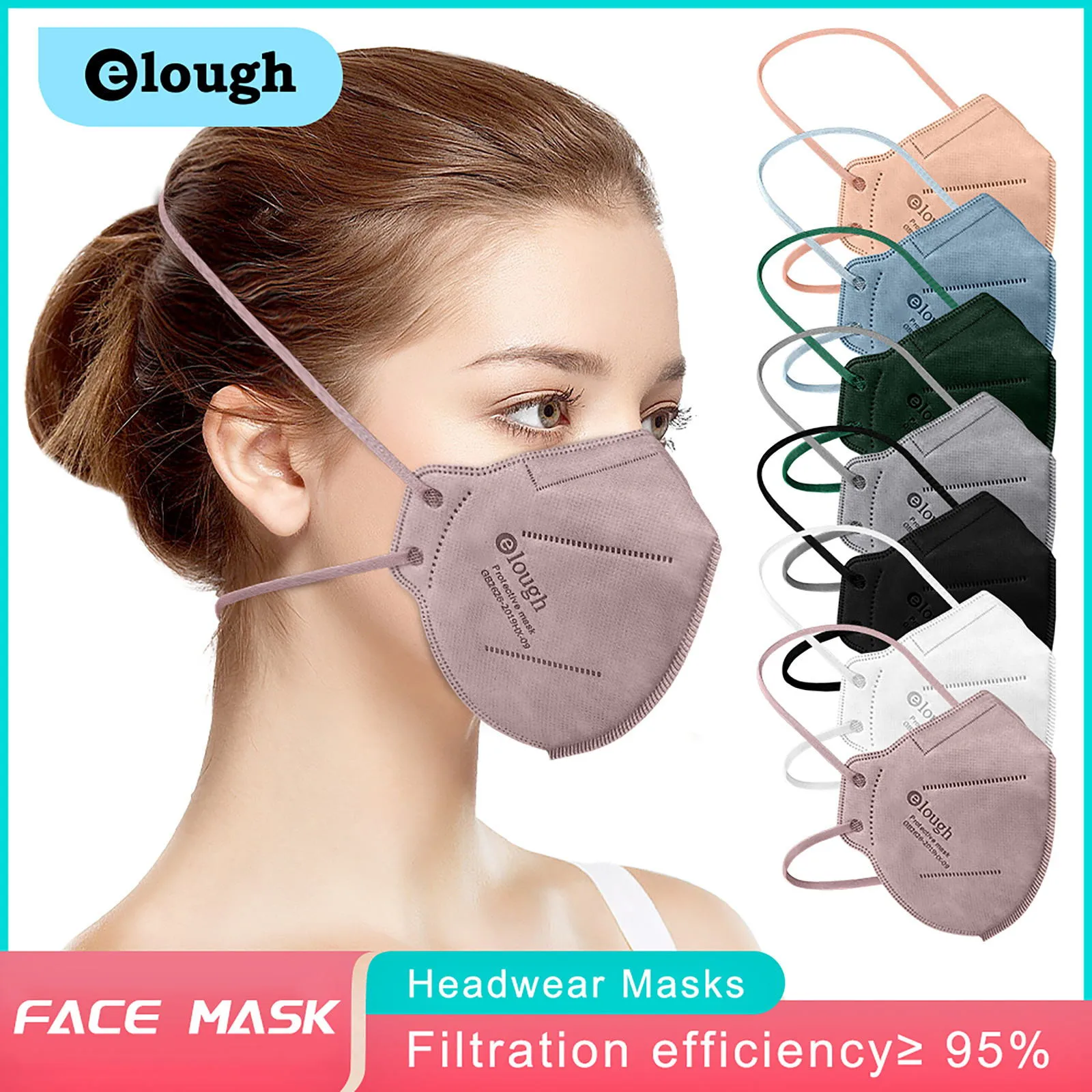 

10PCS Masks Colores FFP2 Mascarillas KN95 Certificadas Mascarilla FPP2 Homologada Cubrebocas KN95 Face Mask KN 95 Adulto CE