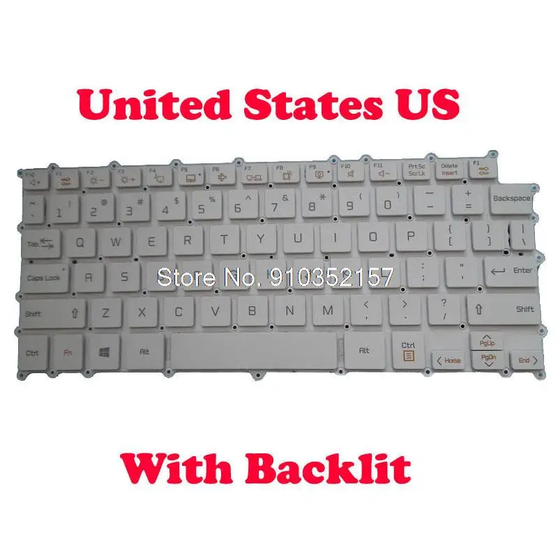 Клавиатура с подсветкой для ноутбука LG 13Z980 13ZD980 14Z90N AEW 74049801 18B8B-US 74049812 18B8A-US SG-95800-XUA