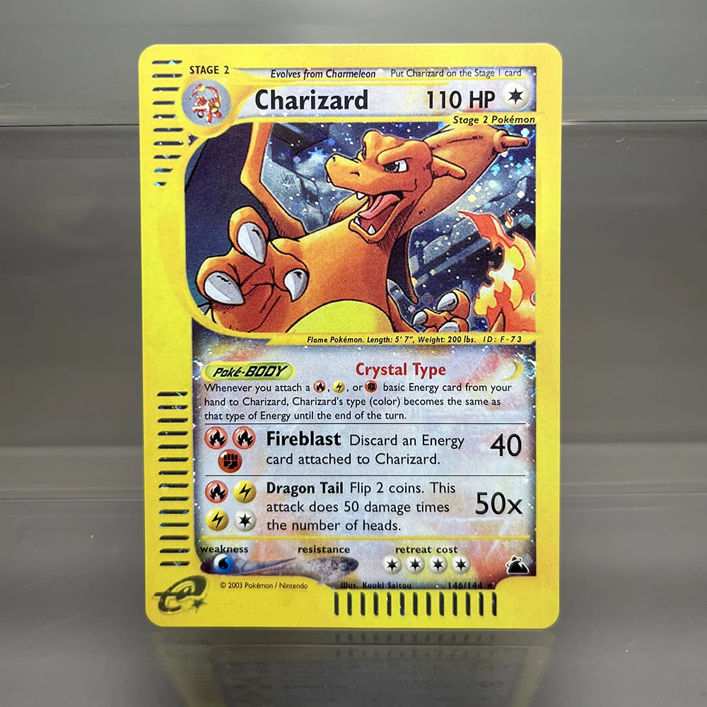 Фото Карты PKM Charizard Steelix Celebi Карты из одиночной фольги Magneton Gengar Классические игровые коллекционные карты Прокси-карты PTCG №1