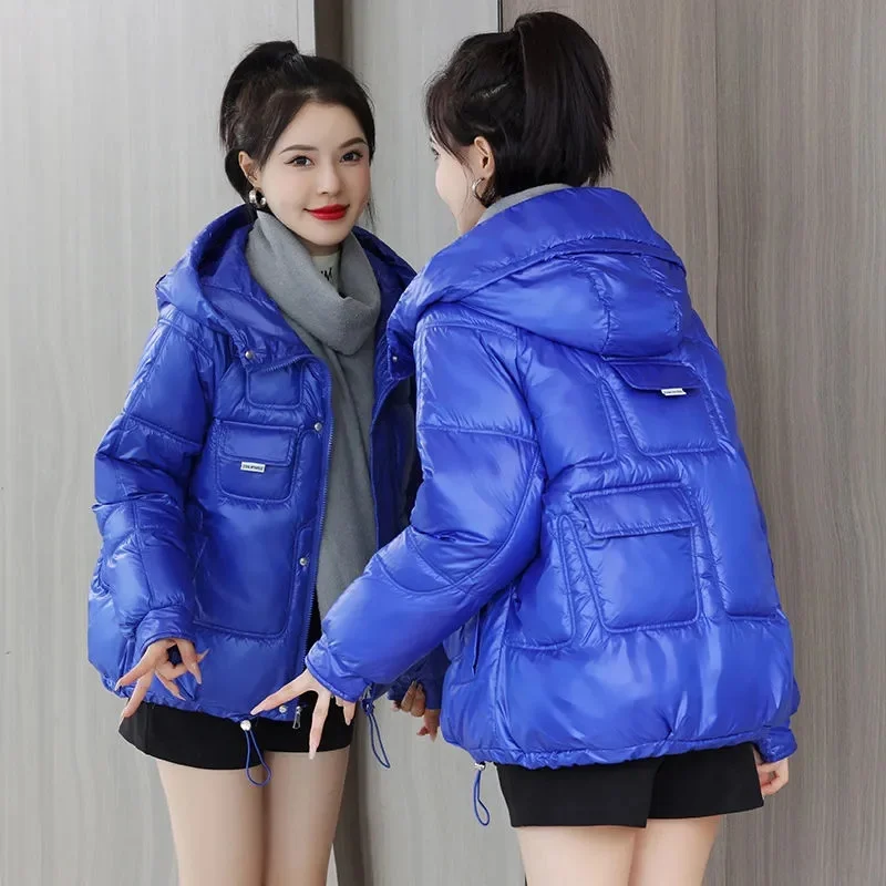 

Fashion Parkas Hooded Jacket 2022 New Women's Winter Jacket Loose Cotton Padded Parka Student Coat Thicken Warm Outerwear Female