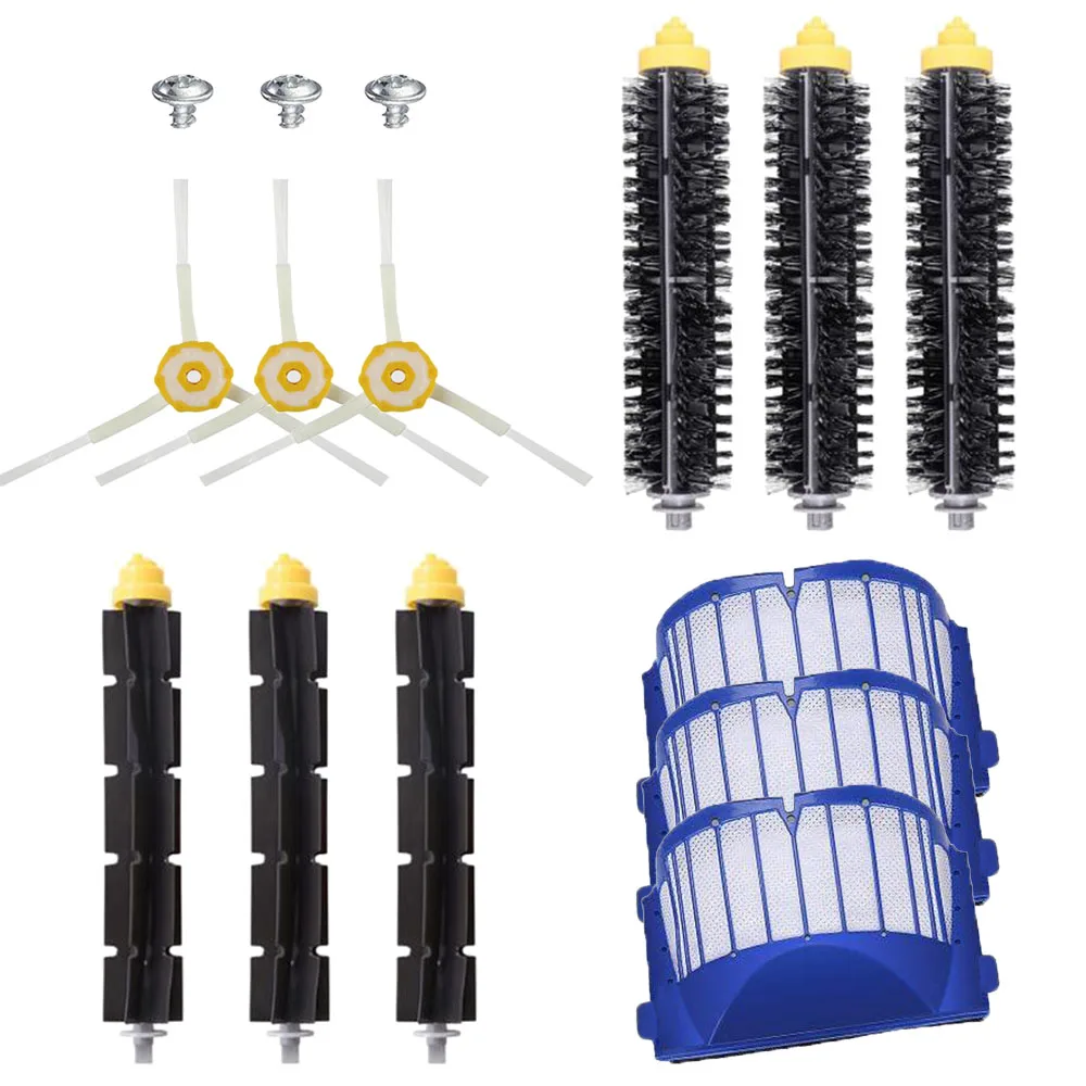 

Aero Vac Filters & Beater Bristle Brushes & Side Brushes for iRobot Roomba 600 Series 620 630 650 660 680 Vacuum Cleaner Parts