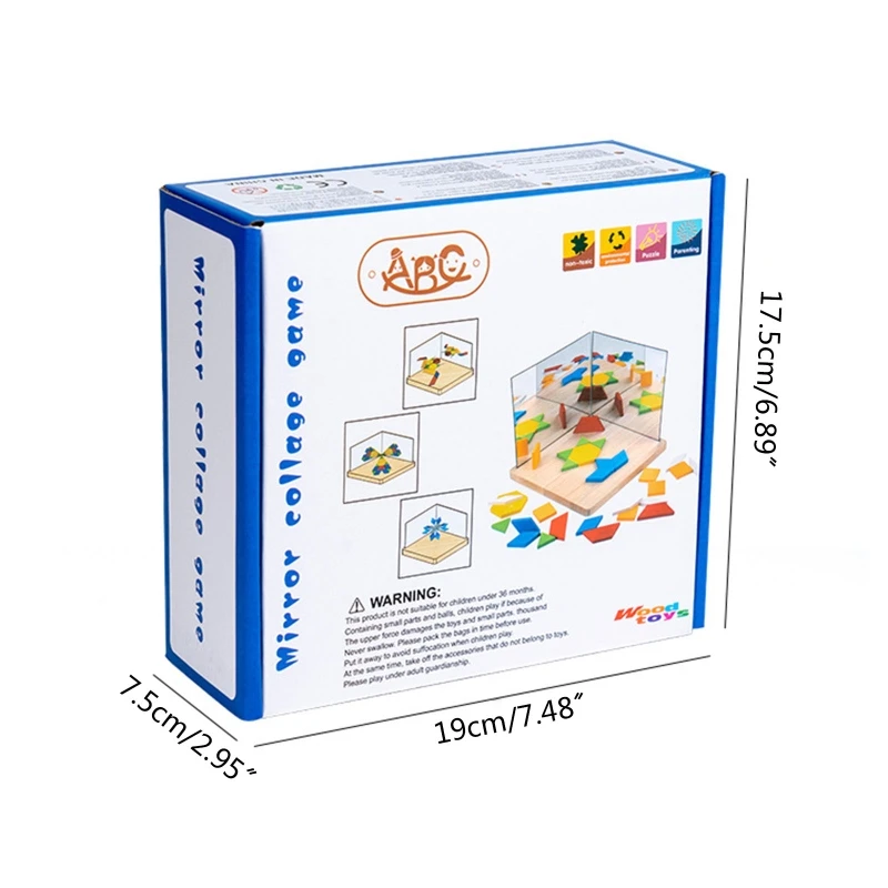 

Kids Sensory Thinking 3D Puzzle Blocks Color Shape Cognitive Table Toys GXMB