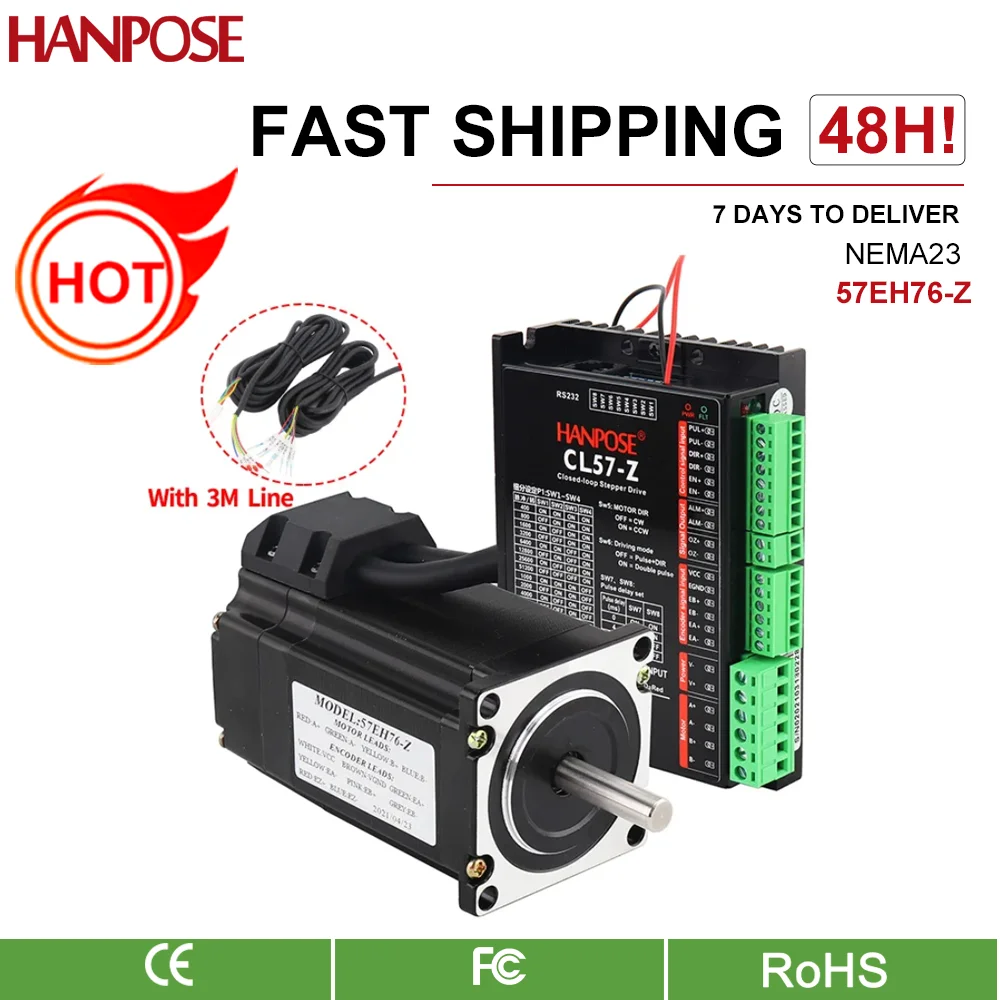 Гибридный шаговый серводвигатель с замкнутым контуром NEMA23 двигатель 4 0 А 2 Нм