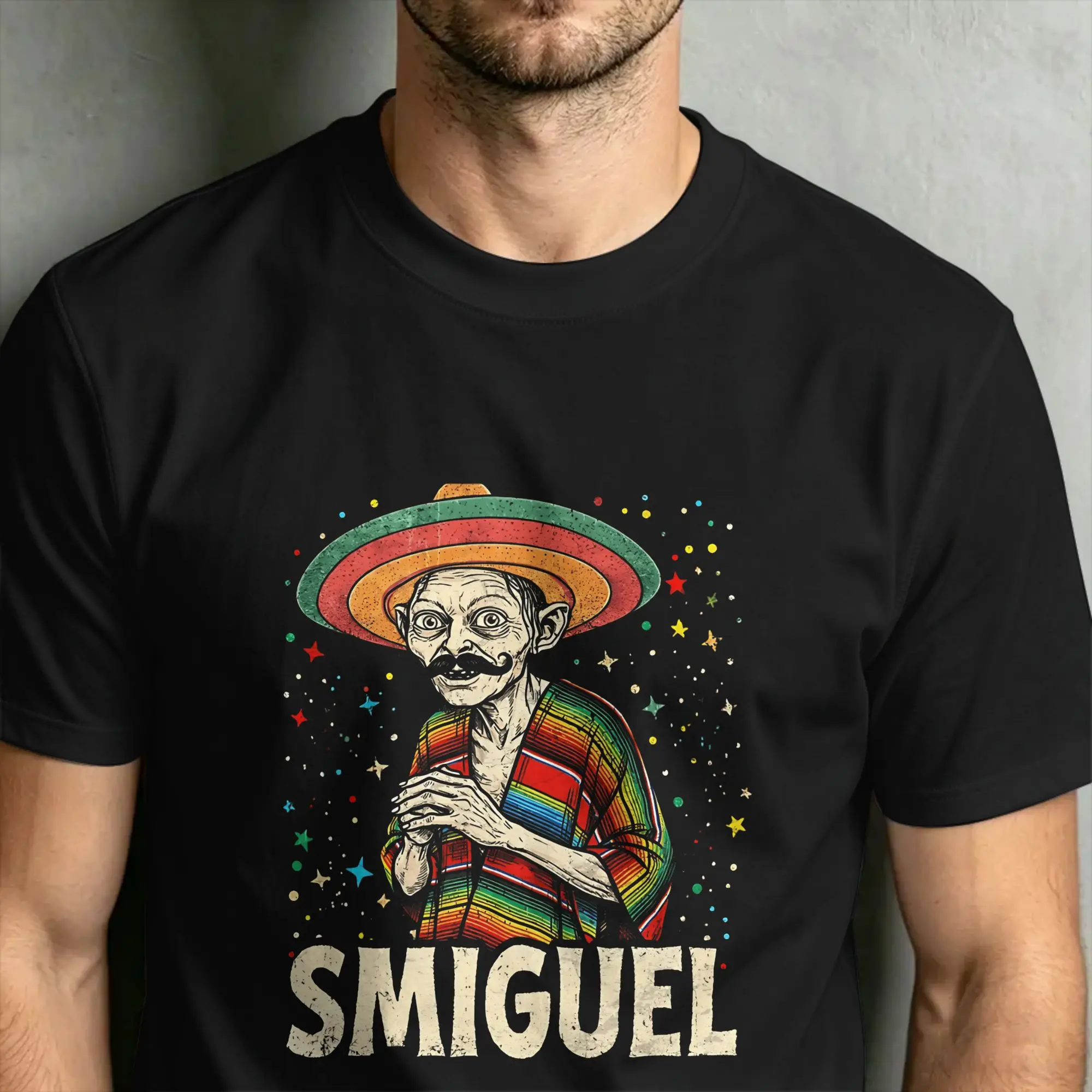 Фото Мужская хлопковая футболка Smiguel Mexican Sombrero с принтом в стиле мексиканской культуры, винтажная, больших размеров, для пляжа №4