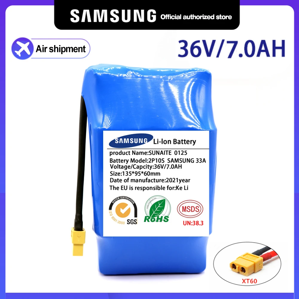 

Genuine 36V Battery Pack 7000Mah 7.0Ah Rechargeable Li-ion Battery for Electric Self Balancing Scooter Hoverboard Unicycle