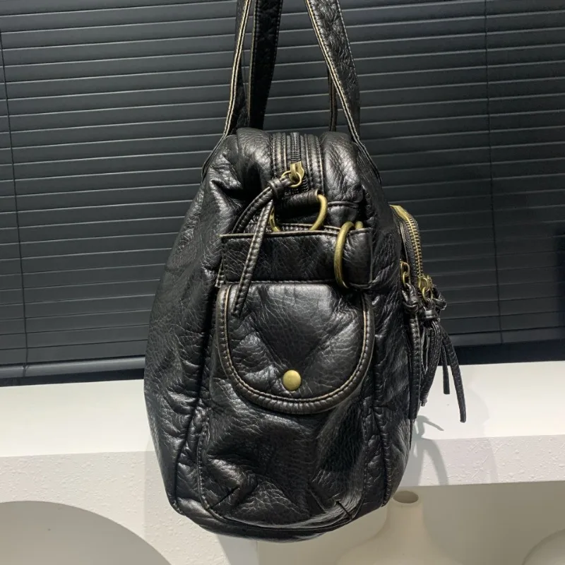 Винтажный дизайн сумка через плечо из искусственной кожи для женщин 2024 с