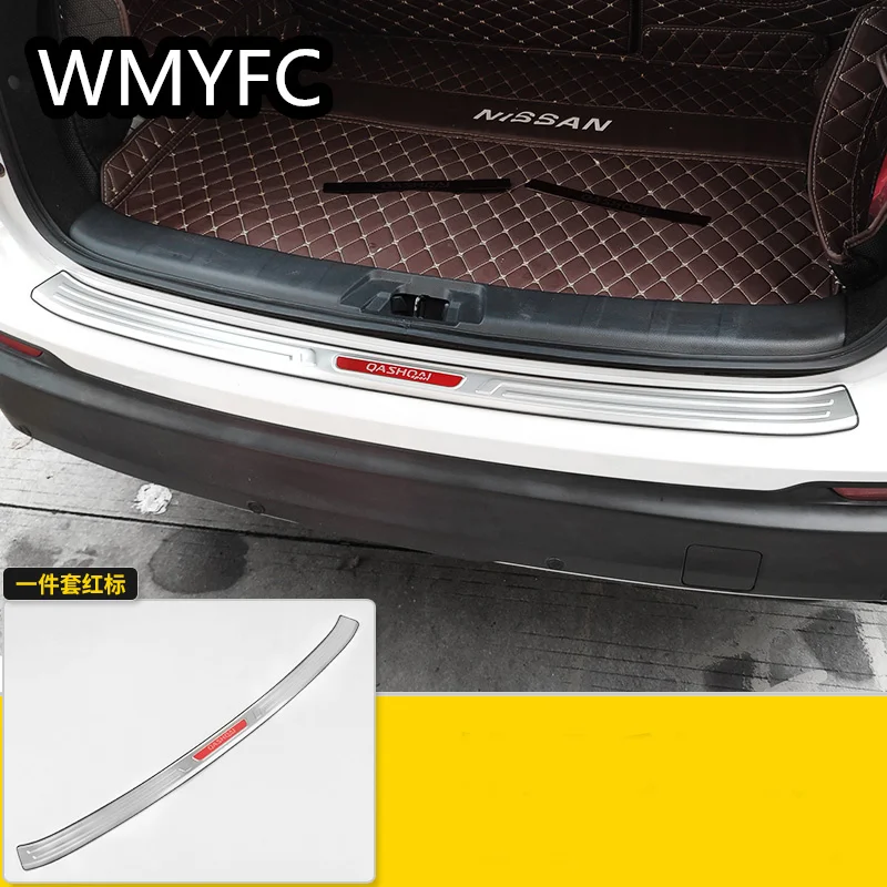 

Stainless Steel Rear Door Sill Pedal Strips Back Bumper Guard Cover Protector For Nissan Qashqai J11 2018 - 2020 Car Accessories