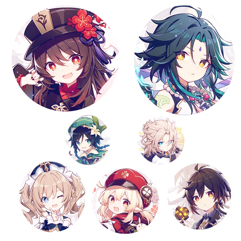 

Anime Brooches Genshin Impact Badge on A Backpack Hutao Xiao Kazuha Gorou Icon Pins DIY Clothes Bag Jewelry Accessories Gifts