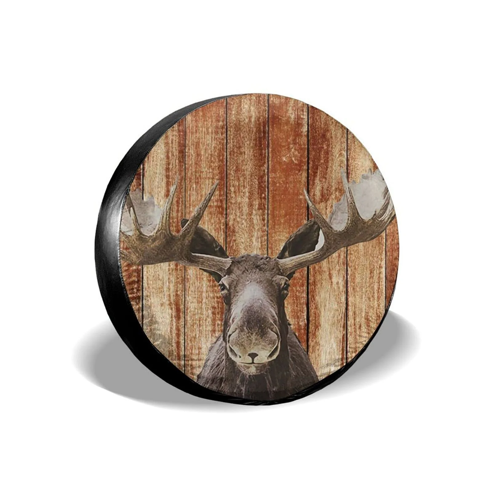 

Tire Cover Tire Storage Bags Spare Rustic Wood Elk Animal Farmhouse Tire Covers Protection Covers Seasonal for Car Road Truck Ti