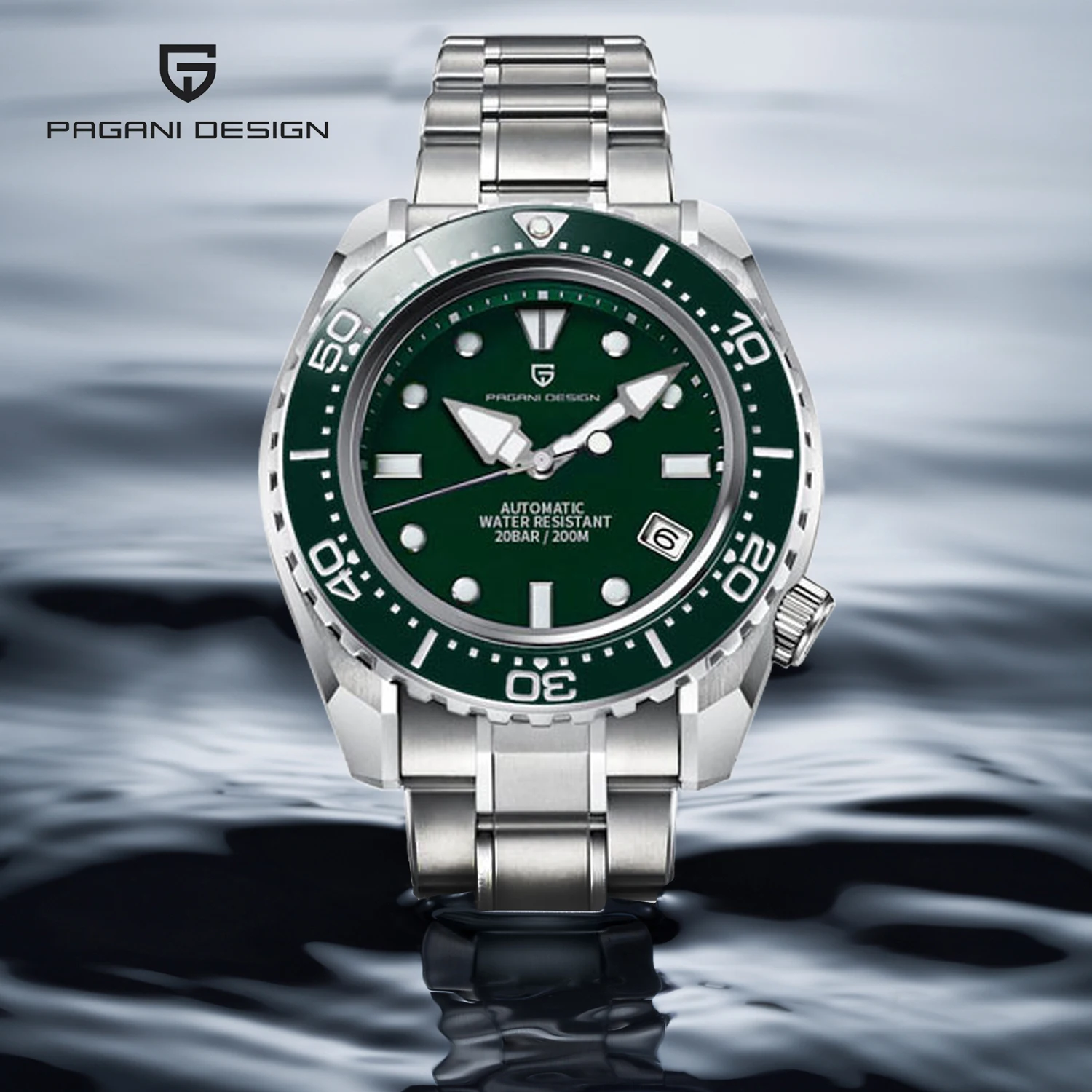 Часы наручные PAGANI Мужские механические дизайнерские водонепроницаемые