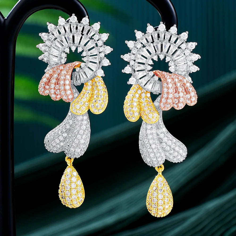 

Missvikki Gorgeous Dubai Earrings For Women Bridal Wedding Party Earrings Jewelry Luxury Geometric High Quality New Accessories