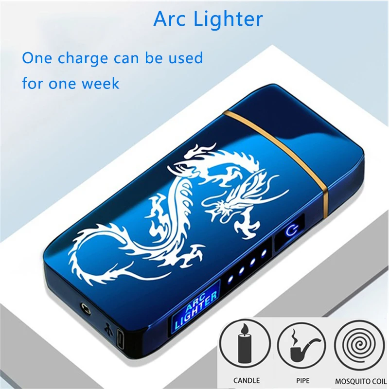 

Ветрозащитная металлическая зажигалка, USB-зажигалка для отпечатков пальцев, портативная струйная Зажигалка для кухни, уличная Зажигалка дл...