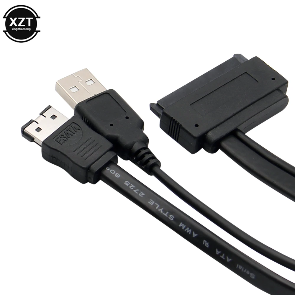 Высококачественный жесткий диск 0 5 м 12 В SATA 22PIN для ESATA Data USB 2 в 1 Кабель-адаптер с